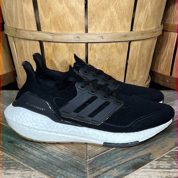 Adidas UltraBoost 21 Core Black White FY0402 Primeblue Running Shoe Women Size 8 - Picture 1 of 11